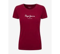 Pepe Jeans New Virginia Ss N, T-Shirt Donna, Rosso (Burgundy),XXS