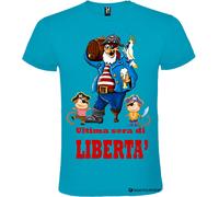 T-shirt per addio al celibato ultima sera di libertà con pirata