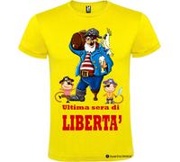 T-shirt per addio al celibato ultima sera di libertà con pirata