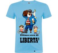 T-shirt per addio al celibato ultima sera di libertà con pirata