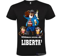 T-shirt per addio al celibato ultima sera di libertà con pirata