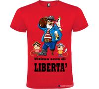 T-shirt per addio al celibato ultima sera di libertà con pirata