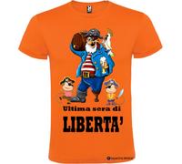 T-shirt per addio al celibato ultima sera di libertà con pirata