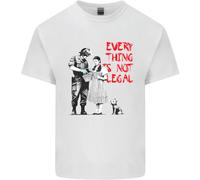 T-Shirt Per Bambini Banksy Art Everything Is Not Legal