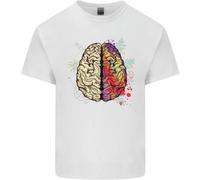 T-Shirt Per Bambini Con Arte Del Cervello Scientifico Vs Artistico IQ Fisica