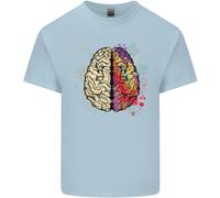 T-Shirt Per Bambini Con Arte Del Cervello Scientifico Vs Artistico IQ Fisica