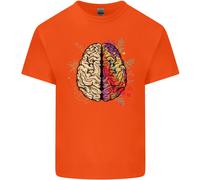 T-Shirt Per Bambini Con Arte Del Cervello Scientifico Vs Artistico IQ Fisica