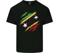 T-Shirt Per Bambini Con Bandiera Di Saint Kitts E Nevis Per Ragazzi E Ragazze