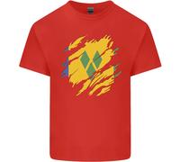 T-Shirt Per Bambini Con Bandiera Di Saint Vincent E Grenadine Ragazzi E Ragazze