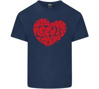 T-Shirt Per Bambini Con Cuore D'Amore E Pace