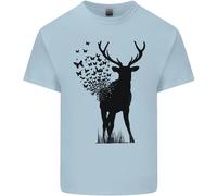 T-Shirt Per Bambini Con Farfalla E Cervo Ecologia Ambiente