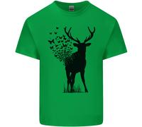 T-Shirt Per Bambini Con Farfalla E Cervo Ecologia Ambiente