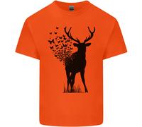 T-Shirt Per Bambini Con Farfalla E Cervo Ecologia Ambiente