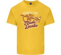 T-Shirt Per Bambini Con Flugelhorn La Musica Parla Dove Le Parole Mancano