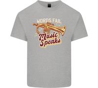 T-Shirt Per Bambini Con Flugelhorn La Musica Parla Dove Le Parole Mancano