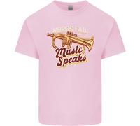 T-Shirt Per Bambini Con Flugelhorn La Musica Parla Dove Le Parole Mancano