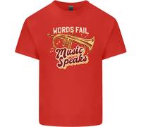 T-Shirt Per Bambini Con Flugelhorn La Musica Parla Dove Le Parole Mancano