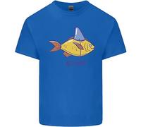 T-Shirt Per Bambini Con Stampa Di Grande Squalo Bianco Goldfish Atitude