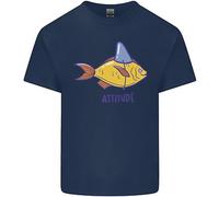 T-Shirt Per Bambini Con Stampa Di Grande Squalo Bianco Goldfish Atitude