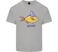 T-Shirt Per Bambini Con Stampa Di Grande Squalo Bianco Goldfish Atitude