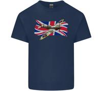 T-Shirt Per Bambini Con Supermarine Spitfire E UNION JACK