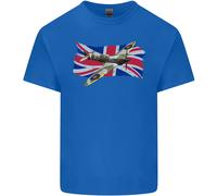 T-Shirt Per Bambini Con Supermarine Spitfire E UNION JACK