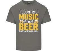 T-Shirt Per Bambini Country Music E Birra That's Why I'm Here