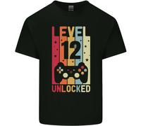 T-Shirt Per Bambini E Bambine Di 12 Anni Per Il 12° Compleanno Level Up Gamming