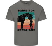 T-Shirt Per Bambini My Wild Heart Equestrian Horse Riding