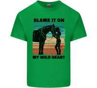 T-Shirt Per Bambini My Wild Heart Equestrian Horse Riding