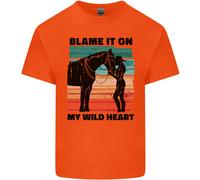 T-Shirt Per Bambini My Wild Heart Equestrian Horse Riding