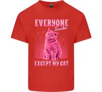 T-Shirt Per Bambini Ragazzi E Ragazze, Tutti Fanno Schifo Tranne Il Mio Gatto