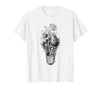 T-shirt per hippy con lampadina a forma di fiore dell'albero della forza Maglietta