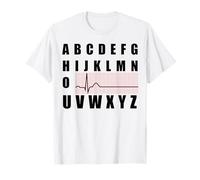 T-shirt per studenti di medicina e infermiera con cardiofrequenzimetro ECG Maglietta