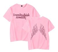 T-Shirt per Uomo E Donna T-Shirt Unisex Harajuku O-Collo Camicie A Maniche Corte T-Shirt in Cotone Tate McRae World Tour Regali per I Fan XS-3XL-Pink||M