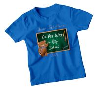 T-shirt personalizzata Bear On My Way To Big School per bambini nome...