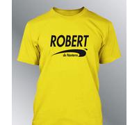 T-Shirt Personalizzata Brice Di Nice M L XL Uomo Nome Città A Scelta Giallo