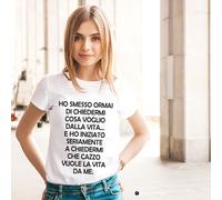 T-shirt personalizzata donna cosa voglio dalla vita