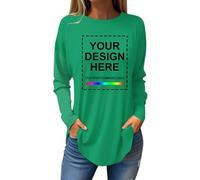 T-Shirt Personalizzata Donna Stampa Fronte Retro T-Shirt Con Stampa Personalizzata Progetta La Tua Maglietta Personalizzati Su Richiesta Maglia Donna Il Proprio Design O Foto Tee Top Maniche Lunghe