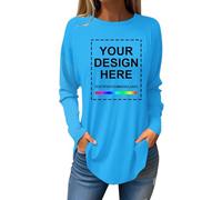 T-Shirt Personalizzata Donna Stampa Fronte Retro T-Shirt Con Stampa Personalizzata Progetta La Tua Maglietta Personalizzati Su Richiesta Maglia Donna Il Proprio Design O Foto Tee Top Maniche Lunghe