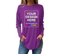 T-Shirt Personalizzata Donna Stampa Fronte Retro T-Shirt Con Stampa Personalizzata Progetta La Tua Maglietta Personalizzati Su Richiesta Maglia Donna Il Proprio Design O Foto Tee Top Maniche Lunghe