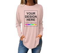 T-Shirt Personalizzata Donna Stampa Fronte Retro T-Shirt Con Stampa Personalizzata Progetta La Tua Maglietta Personalizzati Su Richiesta Maglia Donna Il Proprio Design O Foto Tee Top Maniche Lunghe