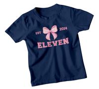 T-shirt personalizzata Est 2014 Eleven 11th Birthday Girls maglietta con...