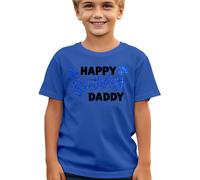 T-shirt personalizzata Happy Birthday Dad design blu personalizzato #TA-195