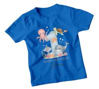 T-shirt personalizzata Happy Birthday James 1st Birthday Ocean Animals Boys