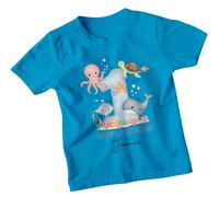 T-shirt personalizzata Happy Birthday James 1st Birthday Ocean Animals Boys