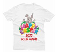 T-shirt personalizzata Happy Easter Cute Bunny Spring Festival abbinata...