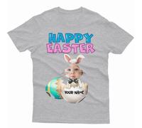 T-shirt personalizzata Happy Easter Cute Bunny Spring Festival abbinata...