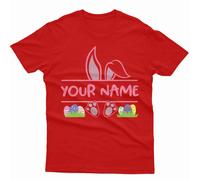 T-shirt personalizzata Happy Easter Cute Bunny Spring Festival abbinata...