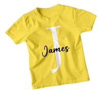 T-shirt personalizzata James Initial J per bambini con nome personalizzato...